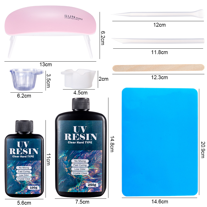 100g/250g Clear UV Resin Hard  - Epoxy Uv Resin Kit のレビューと価格